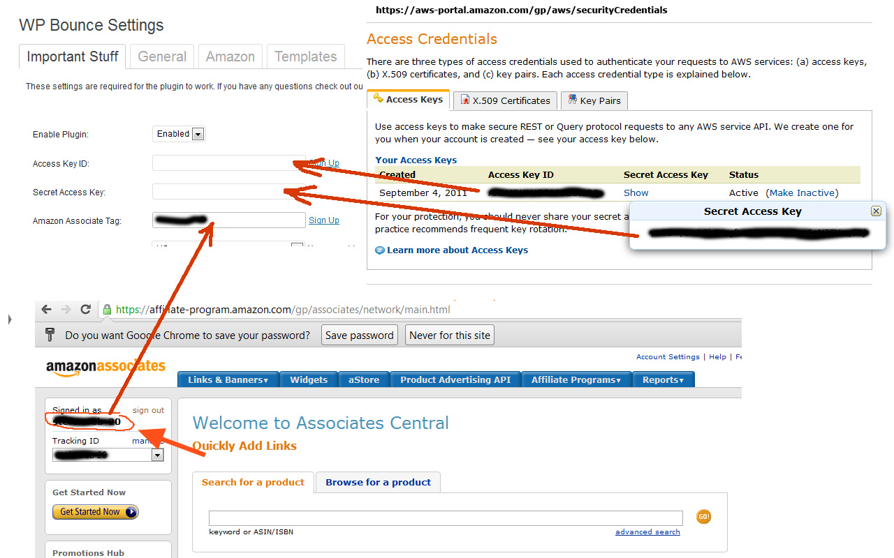 how to get amazon aws access key and secret key